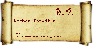 Werber István névjegykártya