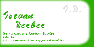 istvan werber business card